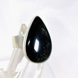 Silversheen Obsidian teardrop ring s.8 KRGJ2926 - Nature's Magick