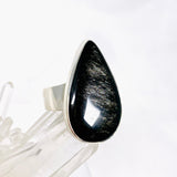 Silversheen Obsidian teardrop ring s.9 KRGJ2925 - Nature's Magick