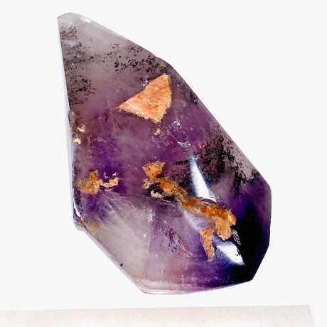 Smokey Amethyst with Lepidocrocite inclusions polished crystal 