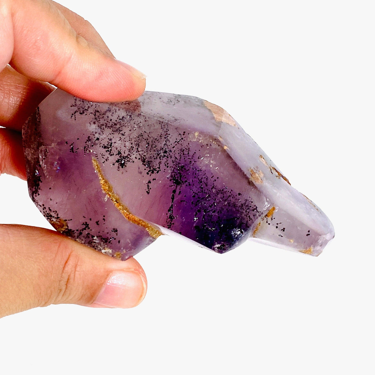 Smokey Amethyst with Lepidocrocite inclusions polished crystal CR3534 - Nature's Magick