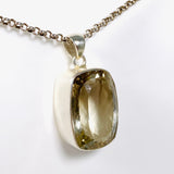 Smokey Lemon Quartz Faceted Rectangular Pendant KPGJ3860 - Nature's Magick