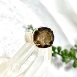 Smokey Quartz circular faceted ring s. 6.5 KRGJ1169 - Nature's Magick