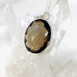 Smokey Quartz Faceted Oval Pendant KPGJ3852 - Nature's Magick