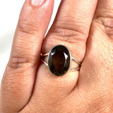 Smokey Quartz Faceted Oval Ring Size 10 KRGJ2914 - Nature's Magick