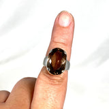 Smokey Quartz Faceted Oval Ring Size 8 KRGJ2912 - Nature's Magick