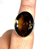 Smokey Quartz Faceted Oval Ring Size 8 KRGJ2913 - Nature's Magick