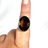 Smokey Quartz Faceted Oval Ring Size 8 KRGJ2913 - Nature's Magick