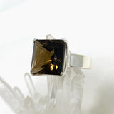 Smokey Quartz Faceted Square Ring Size 11 PRGJ423 - Nature's Magick