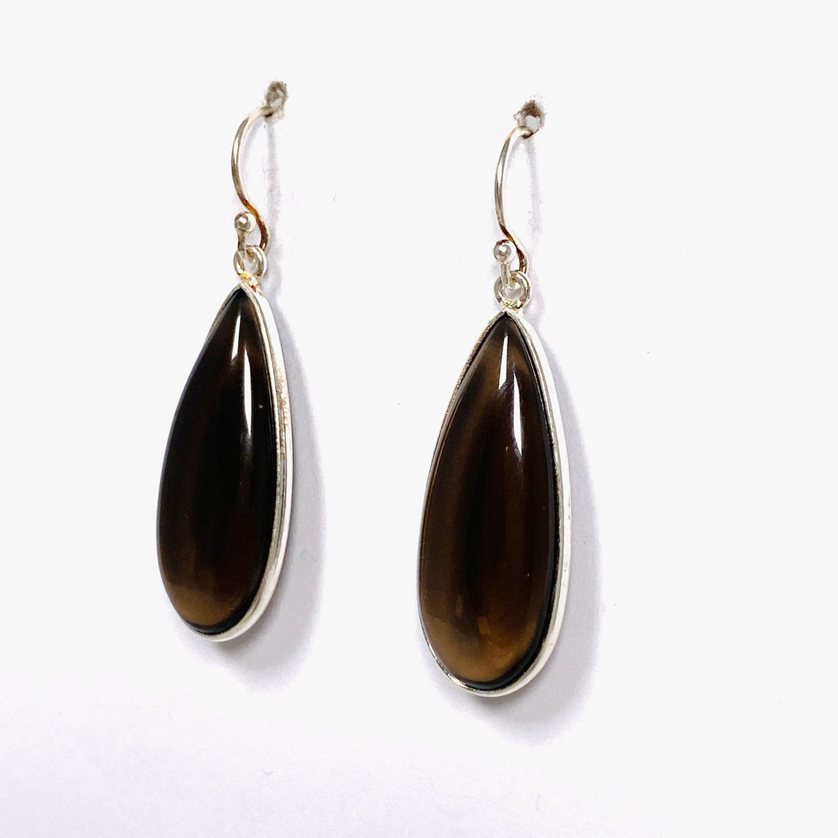 Smokey Quartz Faceted Teardrop Earrings KEGJ1345 - Nature's Magick