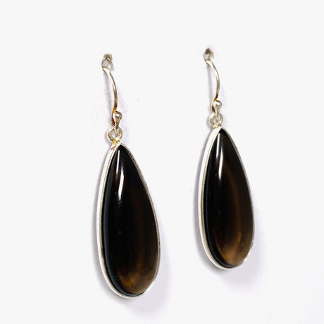 Smokey Quartz Faceted Teardrop Earrings KEGJ1345 - Nature's Magick