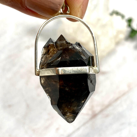 Smokey Quartz Mooralla raw pendant PPGJ436 - Nature's Magick