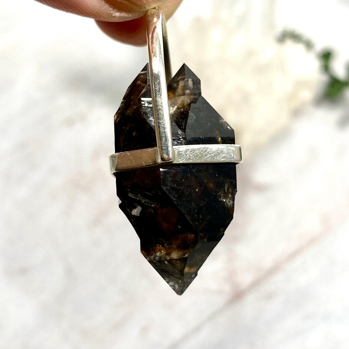 Smokey Quartz Mooralla raw pendant PPGJ436 - Nature's Magick