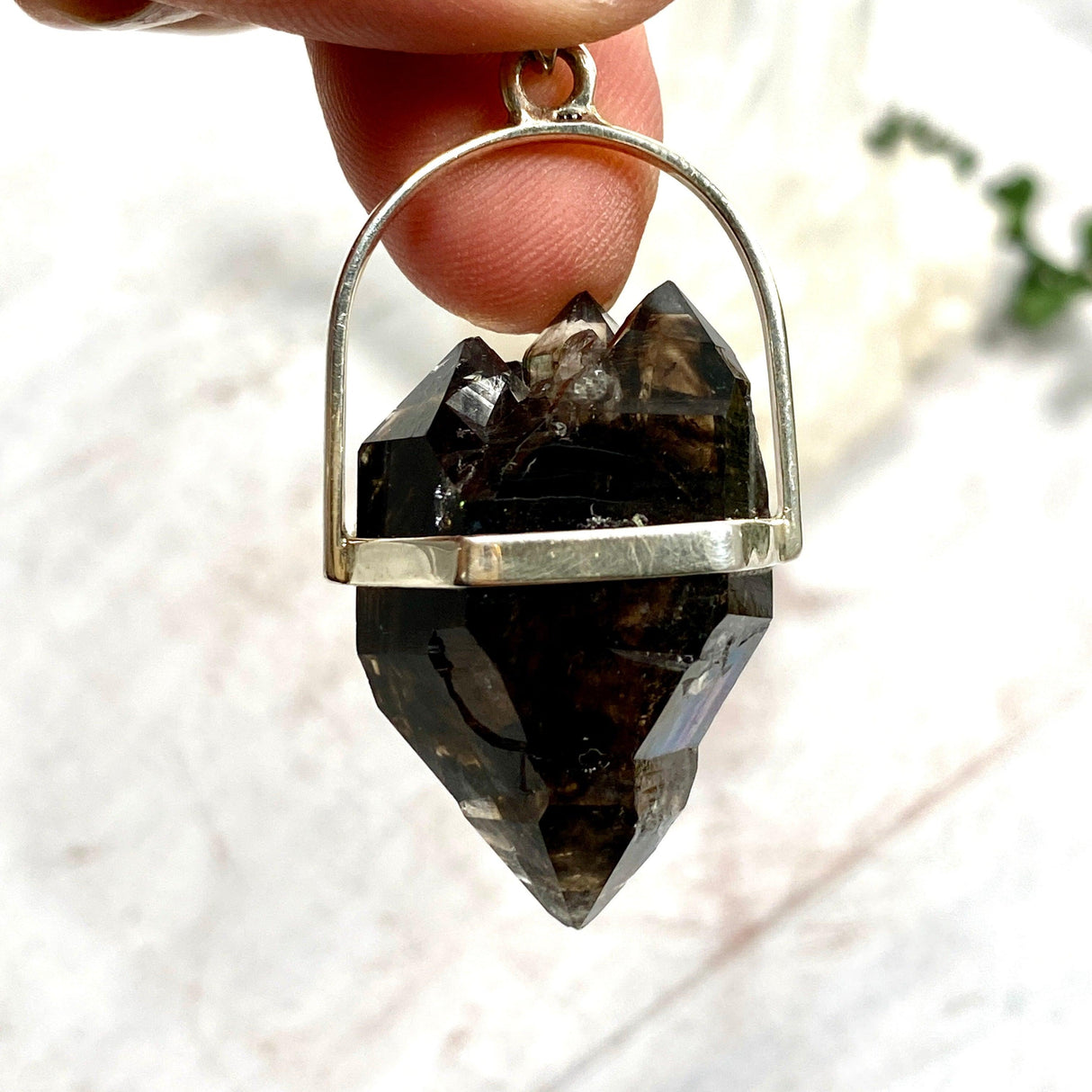 Smokey Quartz Mooralla raw pendant PPGJ436 - Nature's Magick