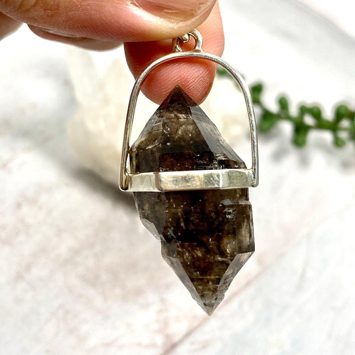 Smokey Quartz Mooralla raw pendant PPGJ437 - Nature's Magick