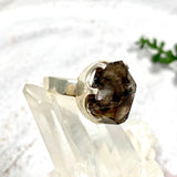 Smokey Quartz Mooralla raw ring s.8 PRGJ326 - Nature's Magick