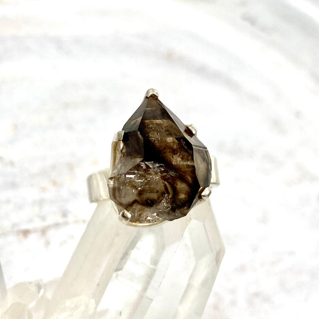 Smokey Quartz Mooralla raw ring s.8 PRGJ327 - Nature's Magick