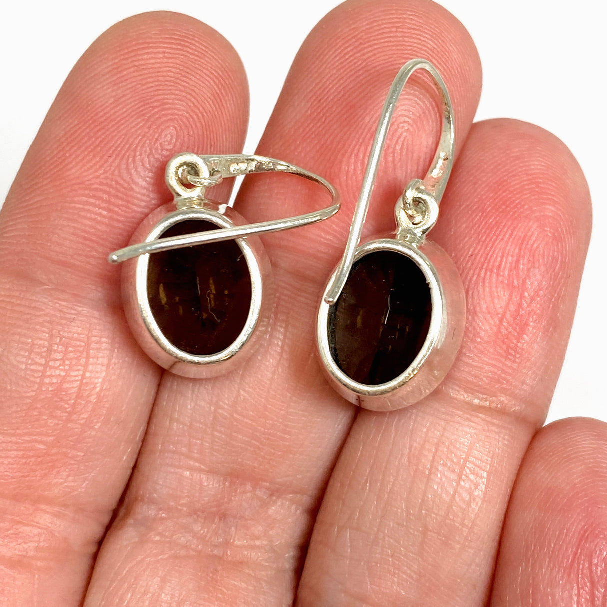 Smokey Quartz Oval Cabochon Earrings PEGJ412