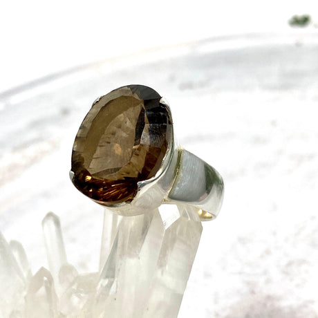 Smokey Quartz oval faceted ring s.11 KRGJ2088 - Nature's Magick