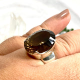 Smokey Quartz oval faceted ring s.11 KRGJ2088 - Nature's Magick