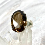 Smokey Quartz Oval Faceted Ring Size 10 KRGJ2087 - Nature's Magick