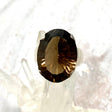 Smokey Quartz oval laser faceted ring s.10.5 KRGJ972 - Nature's Magick