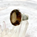 Smokey Quartz oval laser faceted ring s.9.5 KRGJ975 - Nature's Magick