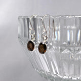 Smokey Quartz petite oval faceted earrings R2363-SQO - Nature's Magick