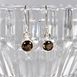 Smokey Quartz petite round faceted earrings R2363-SQC - Nature's Magick