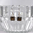 Smokey Quartz petite square faceted earrings R2363-SQS - Nature's Magick