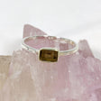 Smokey Quartz Rectangular Faceted Fine Band Ring R3793-SQ - Nature's Magick