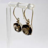 Smokey Quartz Round Faceted Earrings PEGJ413