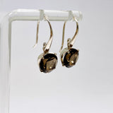 Smokey Quartz Round Faceted Earrings PEGJ413