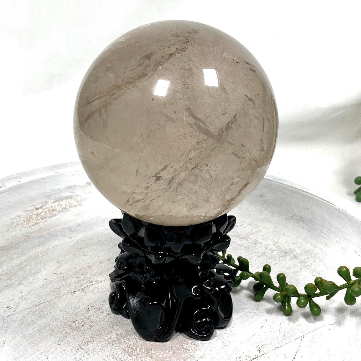 Smokey Quartz Sphere with inclusions SGS-01 - Nature's Magick