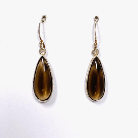 Smokey Quartz Teardrop Earrings KEGJ1343 - Nature's Magick