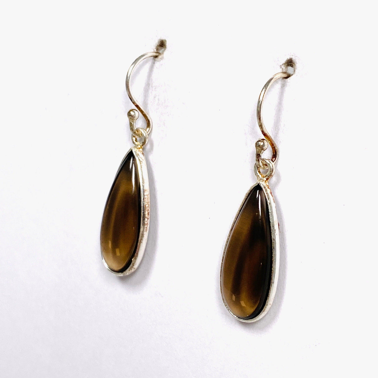 Smokey Quartz Teardrop Earrings KEGJ1343 - Nature's Magick