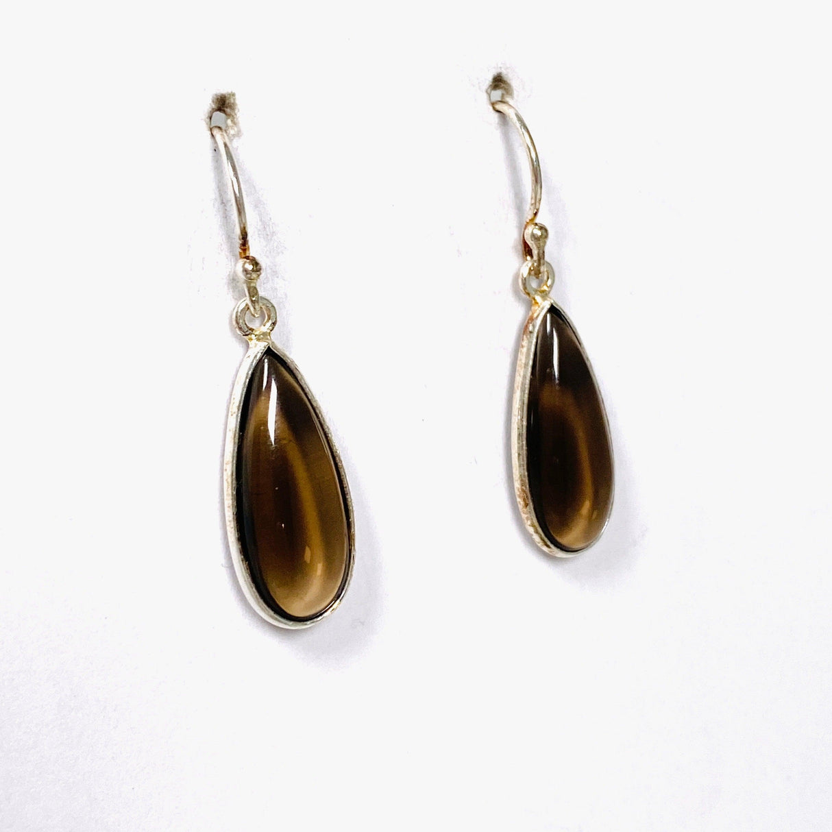 Smokey Quartz Teardrop Earrings KEGJ1343 - Nature's Magick