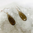 Smokey Quartz Teardrop Earrings KEGJ1344 - Nature's Magick