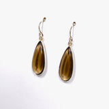 Smokey Quartz Teardrop Earrings KEGJ1344 - Nature's Magick