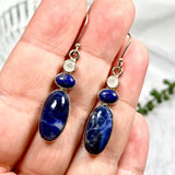 Sodalite, lapis & moonstone earrings KEGJ731 - Nature's Magick