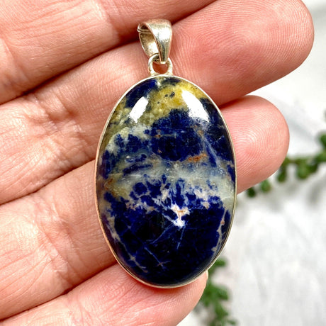 Sodalite oval cabochon pendant KPGJ1941 - Nature's Magick