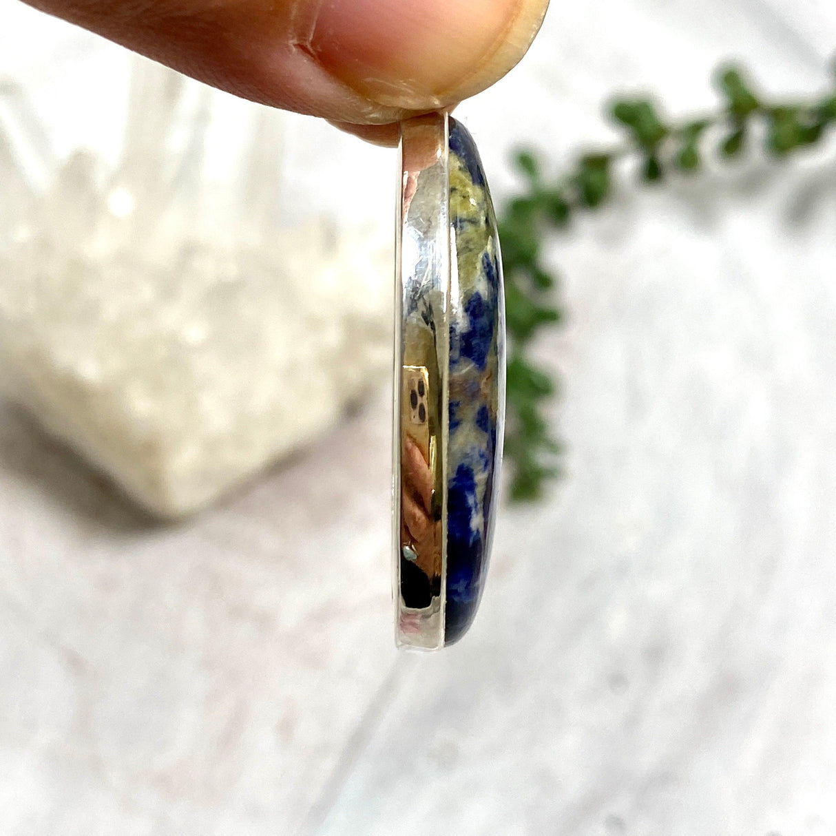 Sodalite oval cabochon pendant KPGJ1941 - Nature's Magick