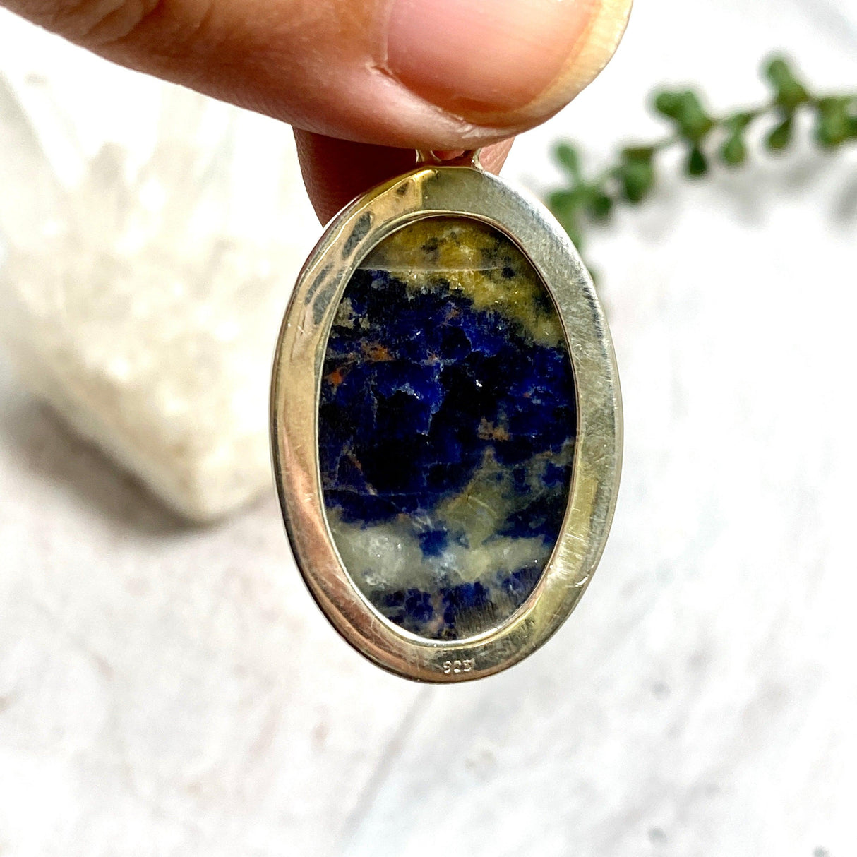 Sodalite oval cabochon pendant KPGJ1941 - Nature's Magick