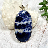 Sodalite oval cabochon pendant KPGJ1942 - Nature's Magick