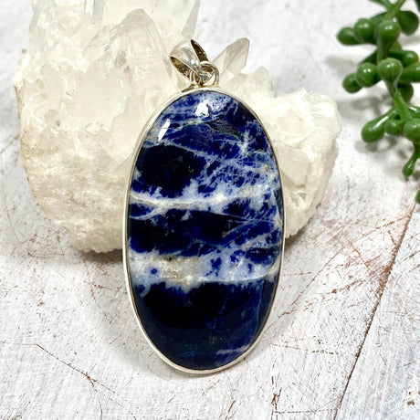 Sodalite oval cabochon pendant KPGJ1942 - Nature's Magick