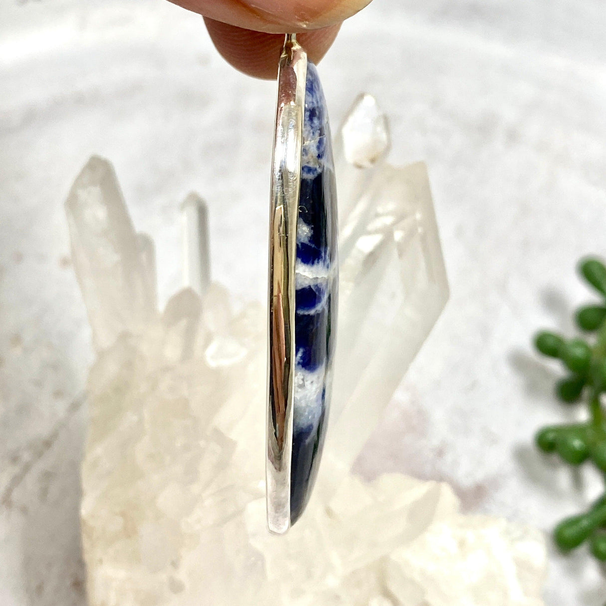 Sodalite oval cabochon pendant KPGJ1942 - Nature's Magick