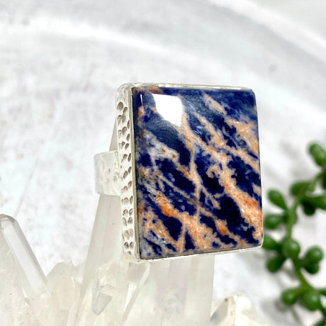 Sodalite square statement ring s.11 KRGJ938 - Nature's Magick