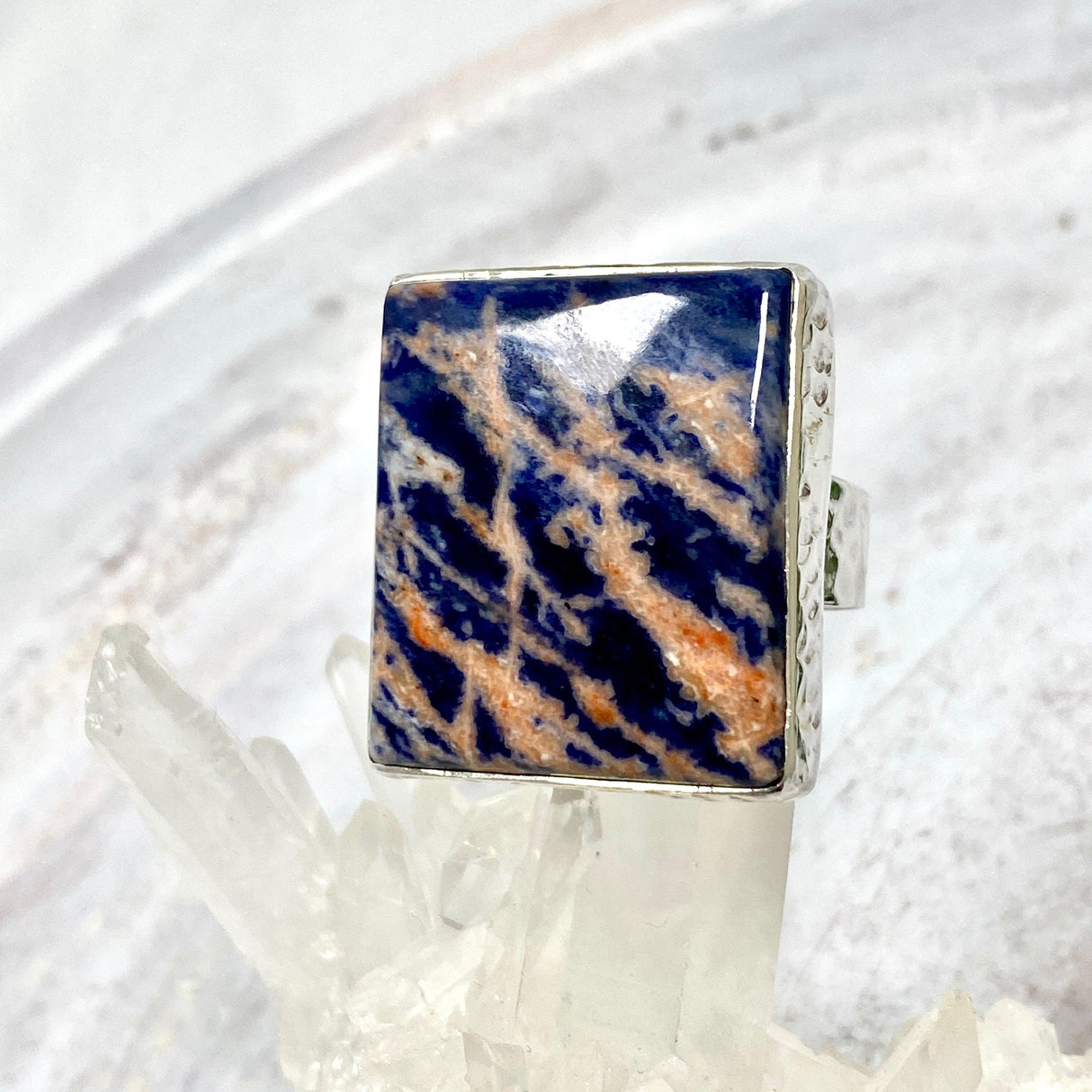 Sodalite square statement ring s.11 KRGJ938 - Nature's Magick