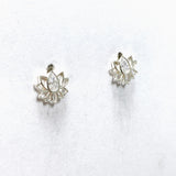 SS CZ Lotus flower studs SE266