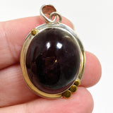 Star Garnet Oval Cabochon Pendant in a Decorative Setting KPGJ4848