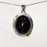 Star Garnet Oval Cabochon Pendant in a Decorative Setting KPGJ4848